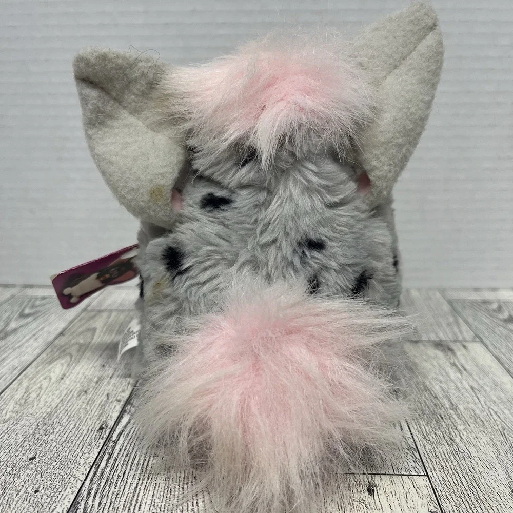 1998 Tiger Electronics Furby Grey Pink Leopard Spots TESTED WORKING w/ Hang Tag